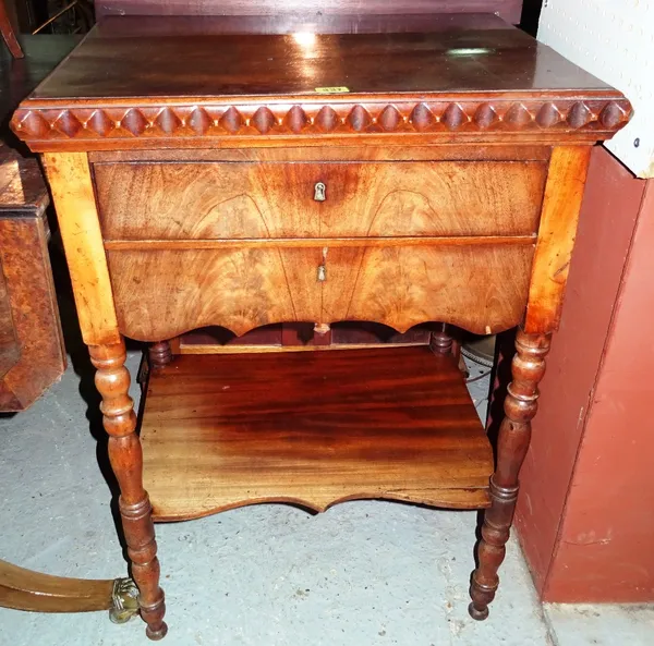 An early 19th century Dutch mahogany reading stand, 59cm wide x 84cm high.  G5