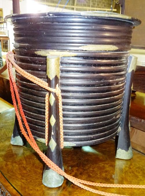 A 20th century black lacquer Japanese rice box, 38cm wide x 41cm high.   K9