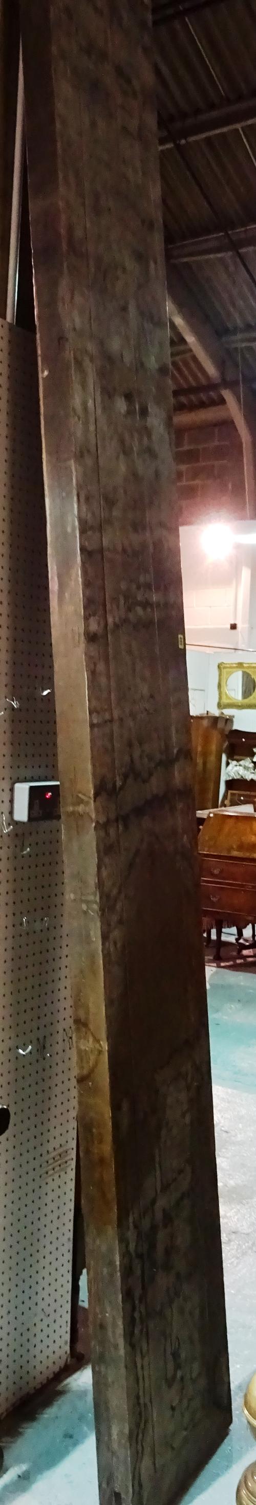 A 19th century long Chinese rectangular table top (lacking base), 353cm long x 10cm high    J6