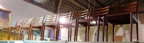 A set of eight 20th century teak bar back dining chairs, (8)   G3 TOP