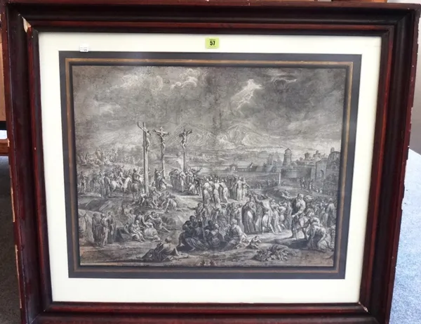 After J. J. Beich, Biblical scene; The crucifixion, two engravings, each 49cm x 64cm.(2)  3359   I1