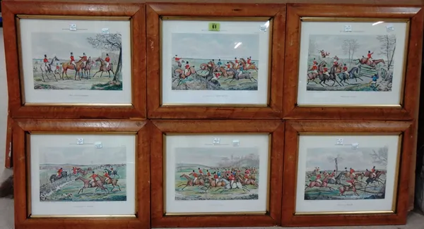 After Henry Alken, Hunting Qualifications, a set of six modern reproduction prints, each 21cm x 28cm, (6).    J1