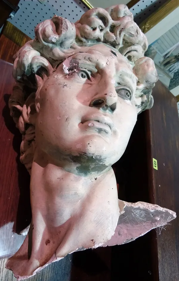 After the Antique, a fibre glass Roman head.   A8