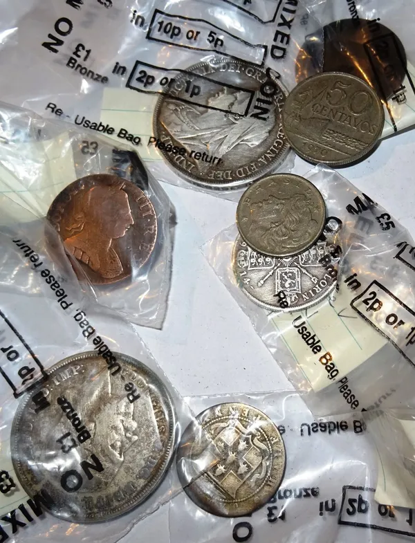 A quantity of British and foreign coinage, (qty).   CAB