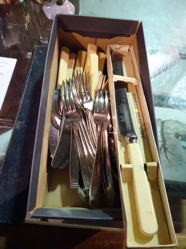 A quantity of silver plated flatware, (qty).   CAB