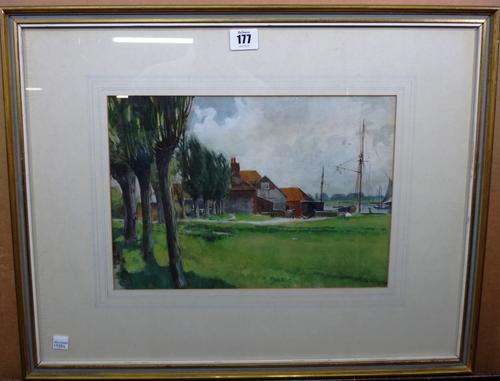 English School (early 20th century), Bosham, watercolour, 22cm x 33cm.  F1