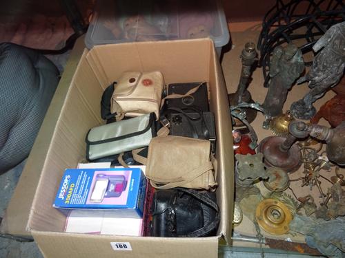 Cameras, including; Canon Eos 300, two Canon lenses, Kodak and other modern cameras, (qty).   S4B