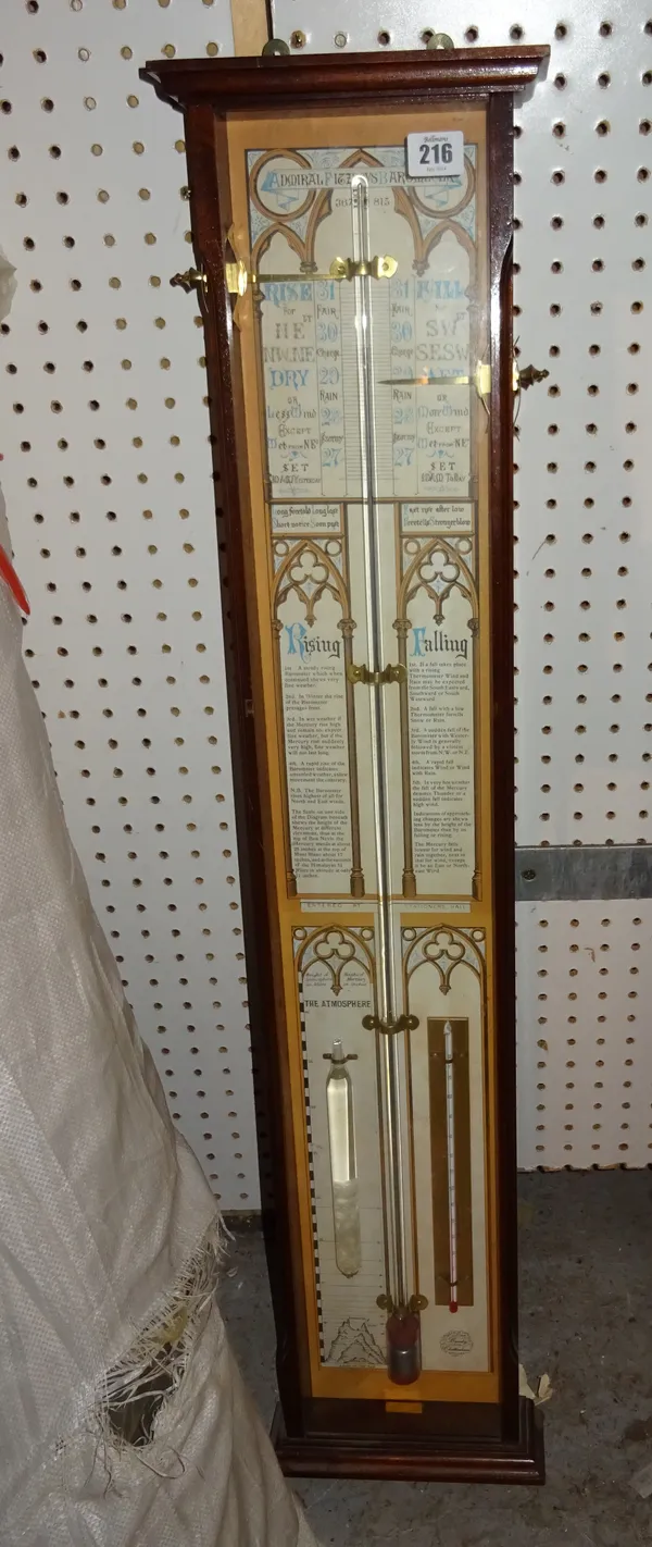 A 20th century Admiral Fitzroy barometer, 97cm high.  CAB