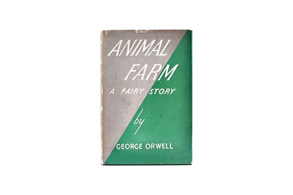 ORWELL (G.)  Animal Farm: a fairy story.  First Edition. half title; green cloth & d/wrapper, sm. 8vo. Secker & Warburg, 1945.  *  first issue - with