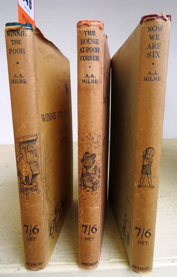 MILNE (A.A.)  Winnie-the-Pooh. First Edition. num. illus. (by E.H. Shepard), half title; gilt-pictorial cloth, pictorial e/ps., d/wrapper, sm. cr. 8vo