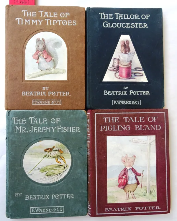 POTTER (B.)  The Tale of Timmy Tiptoes. First Edition (1st or 2nd printing). coloured illus. throughout, half title; original white-lettered brown pap