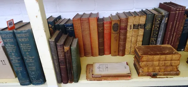 OLD LEATHER & CLOTH; including some subject books.