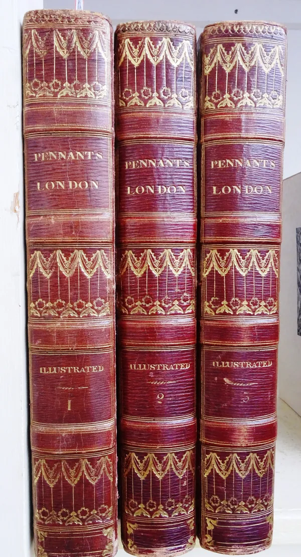 PENNANT (Thos.)  Some Account of London, Westminster, and Southwark  . . .  ('Extra Illustrated Limited Edition'), 3 vols. with approx. 240 engraved p