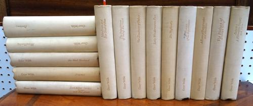 WILDE (O.)  (Collected Edition), 14 vols. gilt-decorated cream cloth, gilt tops & other edges uncut, sm. 8vo. Methuen and Co., 1908.
