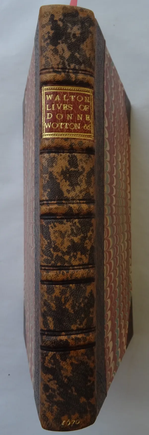 WALTON (I.)  The Lives of Dr. Donne, Sir Henry Wotton, Mr. Richard Hooker, Mr. George Herbert. To which are added some Letters written by Mr. George H