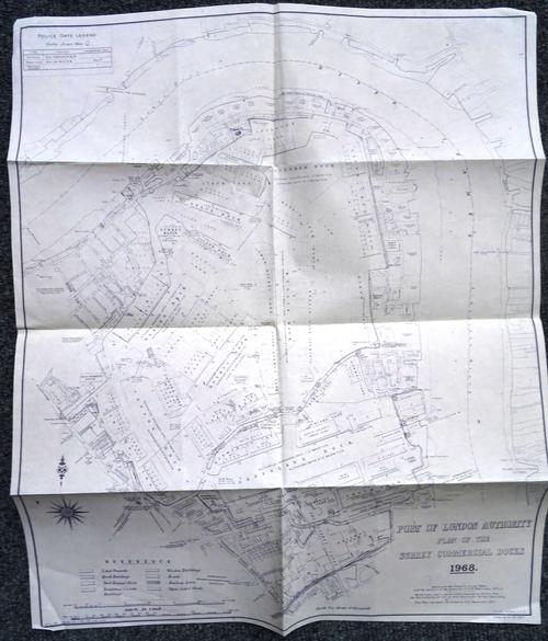 PORT OF LONDON AUTHORITY - Plan of the Surrey Commercial Docks, 1968. 52 x 43cms., b/w. on paper, scale: 400ft to inch;  sold with  PORT OF LONDON AUT