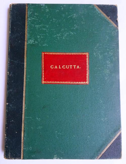 CALCUTTA Surveyed during the Years 1887-1894. 88 x 63cms., hand-coloured, scale: 6 inches to 1 mile, folded on linen, within half morocco & cloth cove