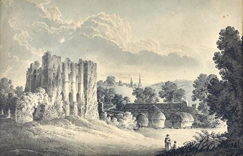 A group of seven early 19th century landscape works, including circle of John Varley, circle of James Bourne, view of Kenilworth Castle, and circle of