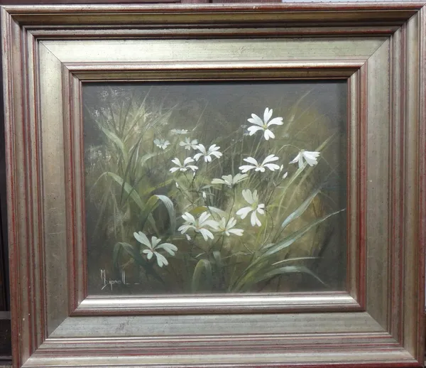 Mary Dipnall (late 20th century), Meadow flowers, oil on canvas, signed, 23cm x 29cm.  M1