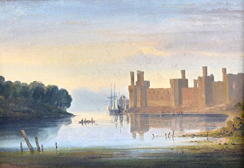 A group of 19th century drawings and watercolours, of castles and towers, including a view of Brandsby Tower by a follower of John Sell Cotman; two vi