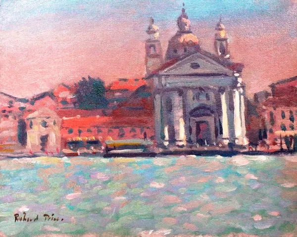 Richard Price (b.1962), Santa Maria del Rosario (I Gesuati) Venice, oil on canvasboard, signed, together with a further oil of heathland by the same h