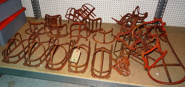 Equestrian interest, a large quantity of saddle racks and related metal wares (Qty.).   S4B