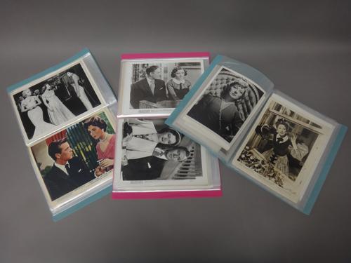 A group of Vintage film publicity stills, includes Greer Garson, Joan Collins, Margaret Lockwood, 1940s-60s, mostly b/w.,approx. 100, mostly 20 x 26cm