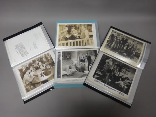A group of film publicity stills & lobby cards, 1930s & 40's, mostly b/w., many captioned on verso, approx. 110, mostly 21 x 25.5cms.