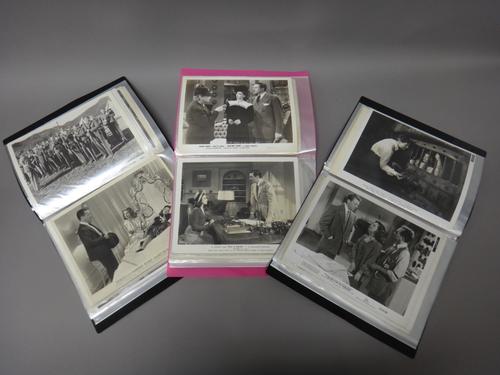 A group of film publicity stills & lobby cards, 1930s-50s, b/w., many captioned on verso, approx. 110, mostly 20 x 25.5cms.