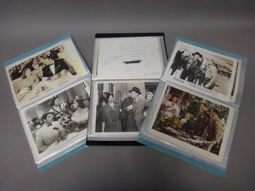 A group of film publicity stills & lobby cards, 1940s-50s, mostly b/w., many captioned on verso, approx. 100, 20 x 25.5cms.