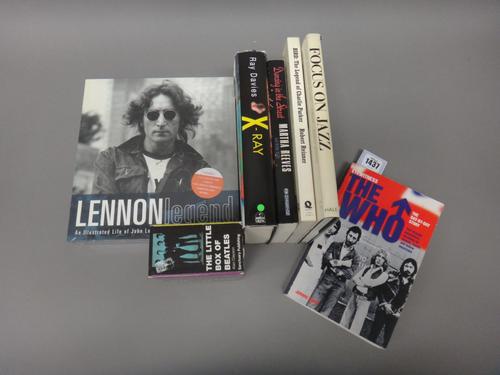 Rock, Pop & Jazz - a small selection of music industry related books, includes Ray Davies X-Ray (signed), 1994, Robert Reiner The Legend of Charlie Pa