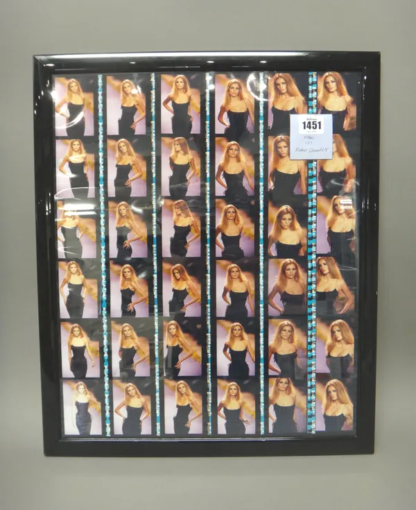 Esther Canades - colour 'contact sheet' of 30 images, each 7.5 x 5cms. 'Ben Elwes / Nov' 98' inscription on verso, framed & glazed.