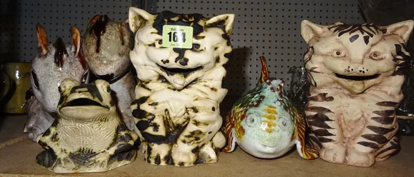 Ceramics, including; a large quantity of Chelsea studio pottery of figures of animals, (qty).    S4T