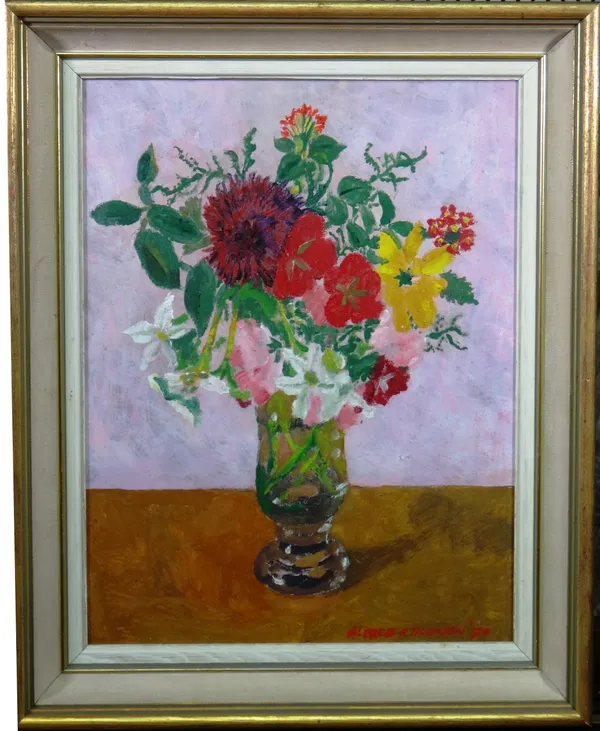 Alfred Reginald Thomson (1895-1979), Floral still life, oil on board, signed and dated '70, 38cm x 29cm.  A5