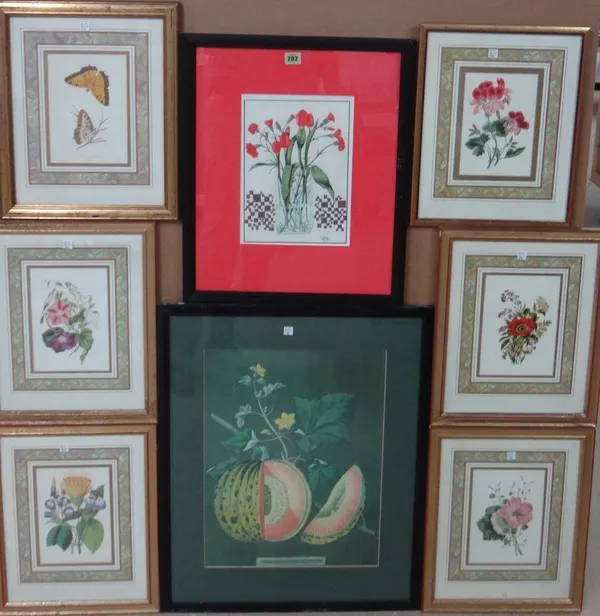 A quantity of assorted prints and engravings, of mainly botanical and furnishing subjects.(qty)   A6