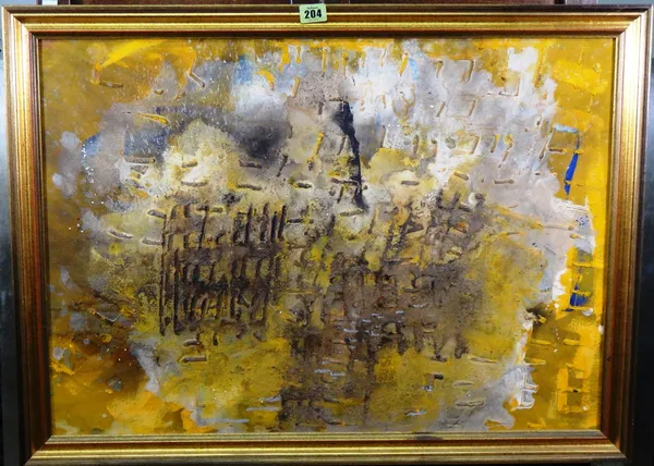 Louis del Pizzo (20th century), Abstract, oil on canvas, 48cm x 69cm.   A6
