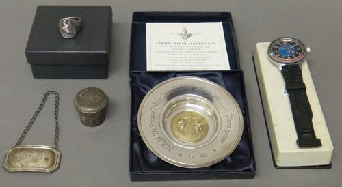 A Georg Jensen Sterling silver ring, with a Certificate of Authenticity, detailed The Georg Jensen Silver Eagle Ring, with an accompanying letter from