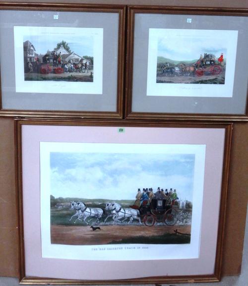 A quantity of sporting and military prints and engravings, including works after William Shayer, Charles Cooper Henderson, Henry Alken and others.(qty