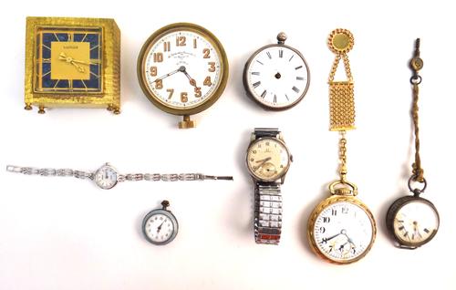 An Omega base metal cased gentleman's wristwatch, the signed silvered dial with Arabic numerals and with subsidiary seconds, on an expanding metal bra