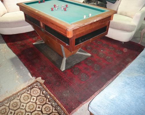 An Afghan main carpet, red field with multiple guls.  BAY1