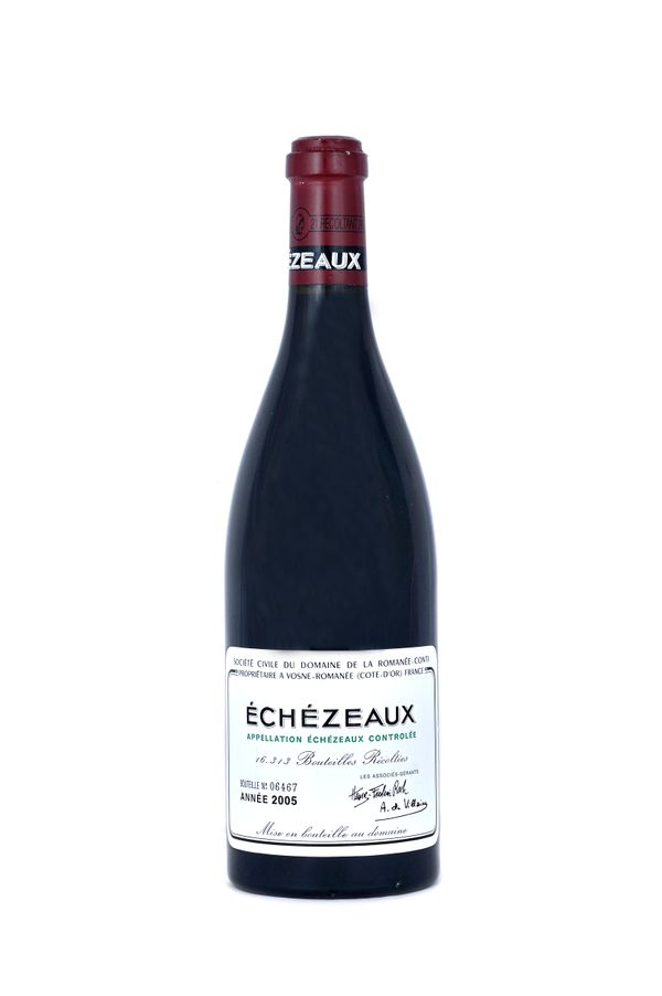One bottle of 2005 Echezeaux Grand Cru, Domaine de la Romanée-Conti. Illustrated