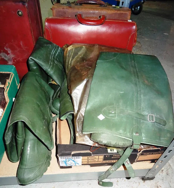 Fishing interest; two pairs of size 10 waders, a pair of size 10 chest waders, and a pair of size 7 waders, (4).    S3B