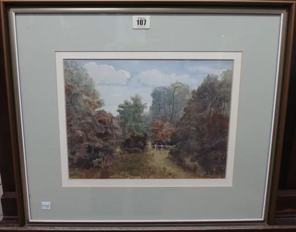 Frank Lisle (20th century), The Shimmings Valley, Petworth, watercolour, 23cm x 31cm.  I1