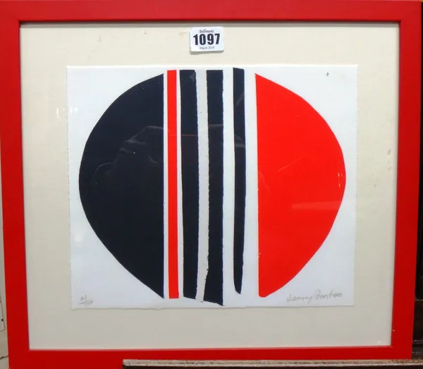 Terry Frost (1915-2003), black and Red, screenprint, signed, dated '00, numbered 21/100, 61cm x 24cm. DDS