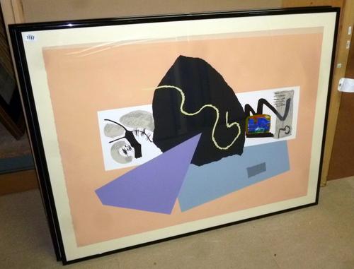 Alistair Grant (British 1925-1997), Calm 3pm, lithograph/screenprint, signed to print and numbered 2/20, 77cm x 103cm; and three other works by the sa