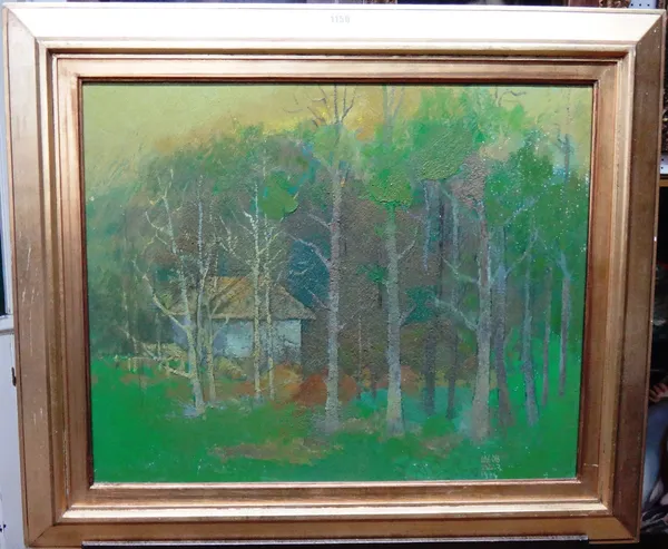 Jacob Lazar (20th century), The Woodman's House, oil on canvas, signed and dated 1981, 52cm x 64cm.