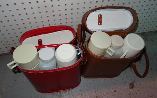 A Brexton two person picnic set in shoulder bag, and another, (2).  K1