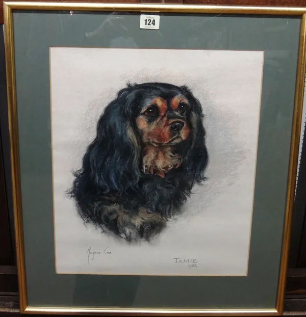 Marjorie Cox (1915-2003), 'Jamie': study of a King Charles Spaniel, pastel, signed, inscribed and dated 1982, 42cm x 35cm.  H1