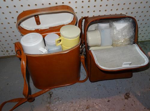 A Brexton two person picnic set in shoulder bag, and another, (2). K1