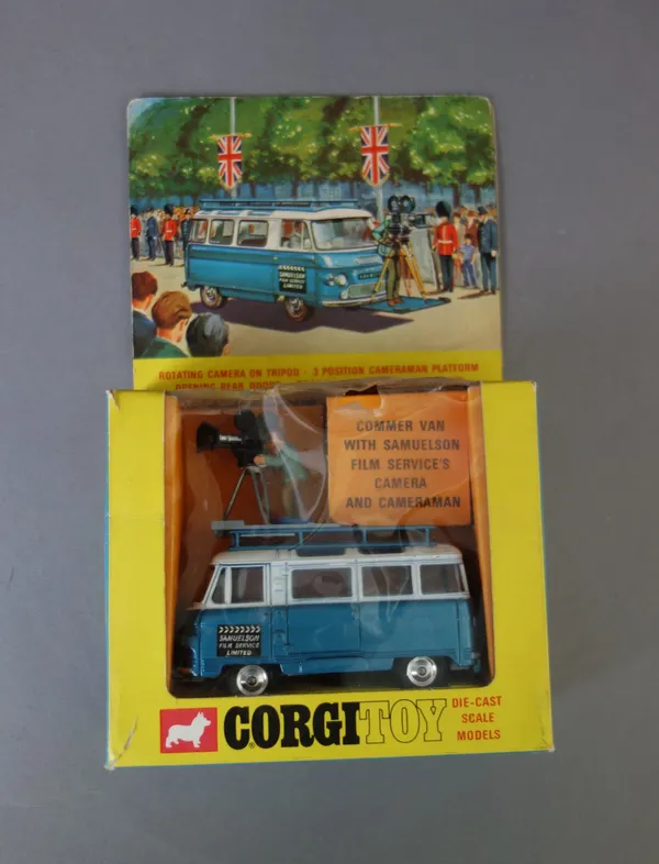 A Corgi 479 Commer mobile camera van, with window box.